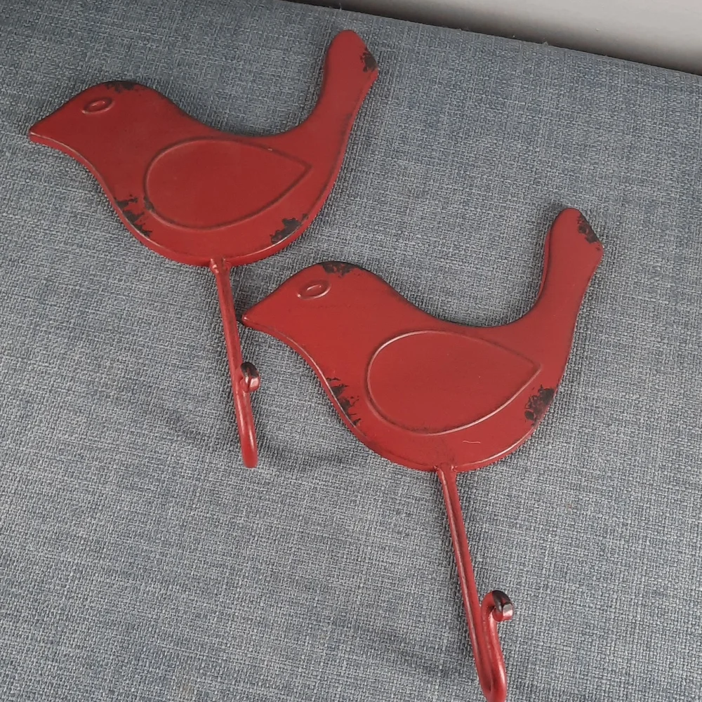 Wall Hooks Bird Birds Rustic Urban Farmhouse Home Coat Utility Laundry Room